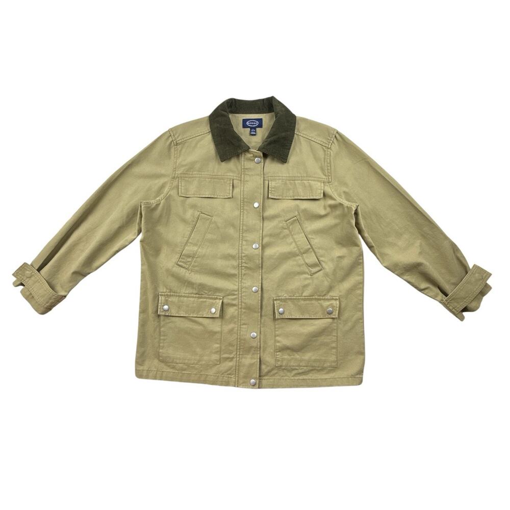 Scoop Barn Field Jacket Classic Tan Chore Zip Snap Brown Corduroy Collar Large - Picture 5 of 13